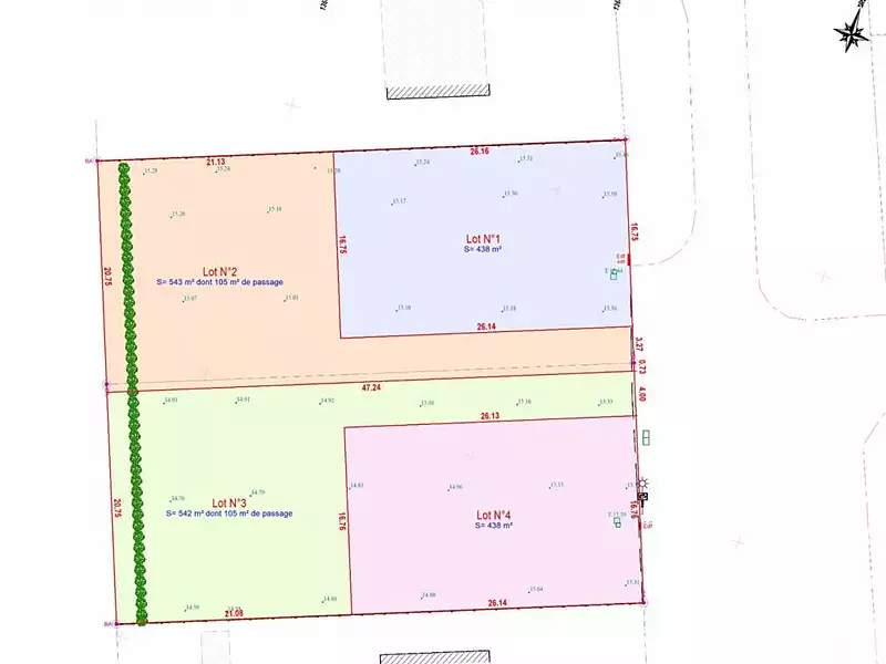 Terrain, 542 m²