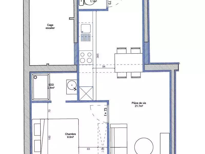 Appartement, 35 m²