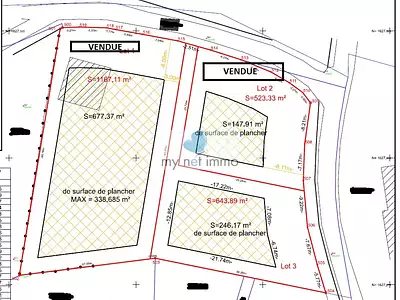 Terrain, 643 m²