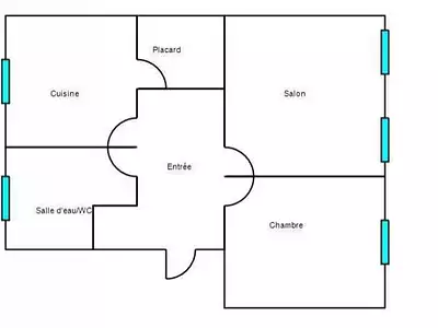 Appartement, 55 m²