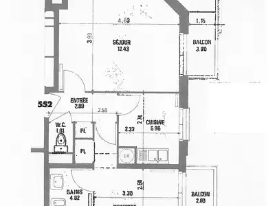 Appartement, 42,45 m²
