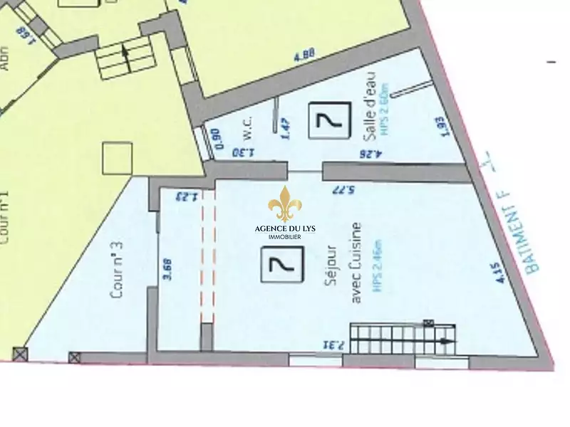 Appartement, 59,5 m²