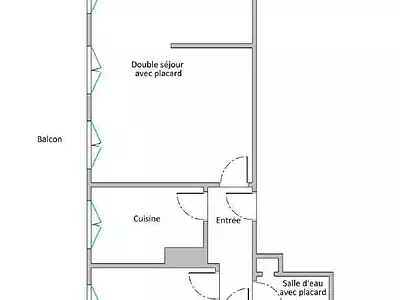 Appartement, 41,69 m²