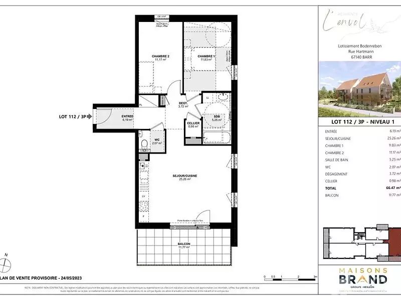 Appartement, 66 m²