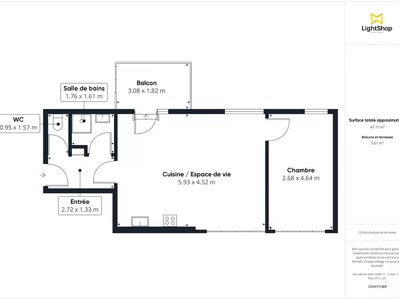 Appartement, 41,85 m²