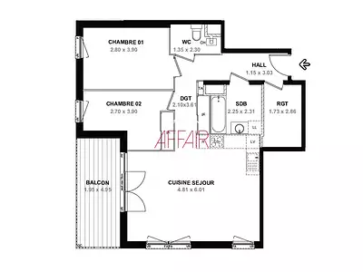 Appartement, 70,03 m²