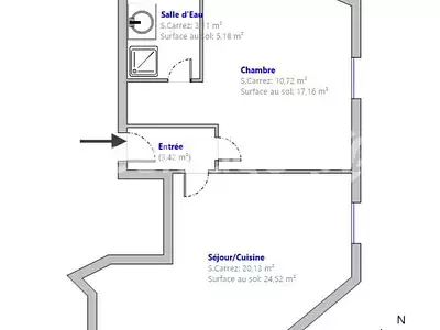 Appartement, 37,38 m²