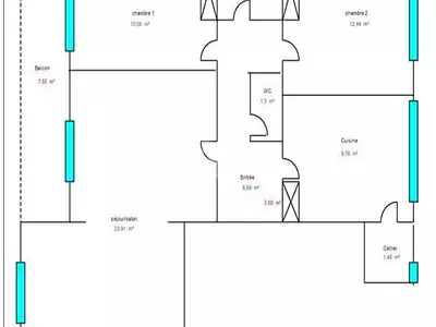 Appartement, 69,37 m²
