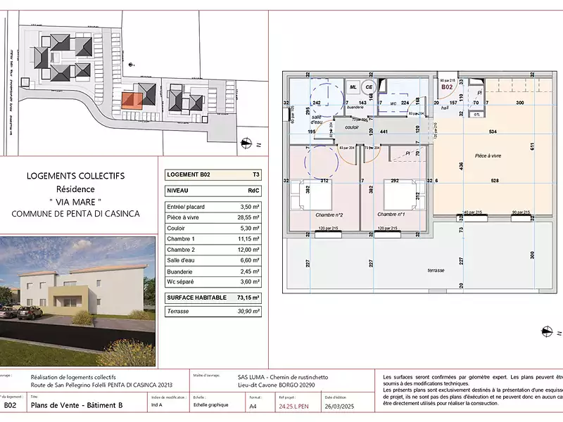 Appartement, 73,15 m²