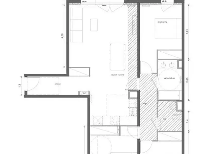 Appartement, 92 m²