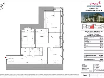 Appartement, 111 m²