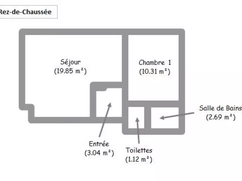Appartement, 37 m²