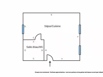Appartement, 26,02 m²