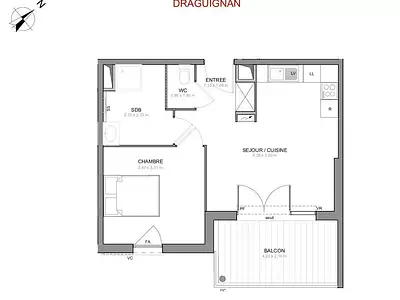 Appartement, 42 m²
