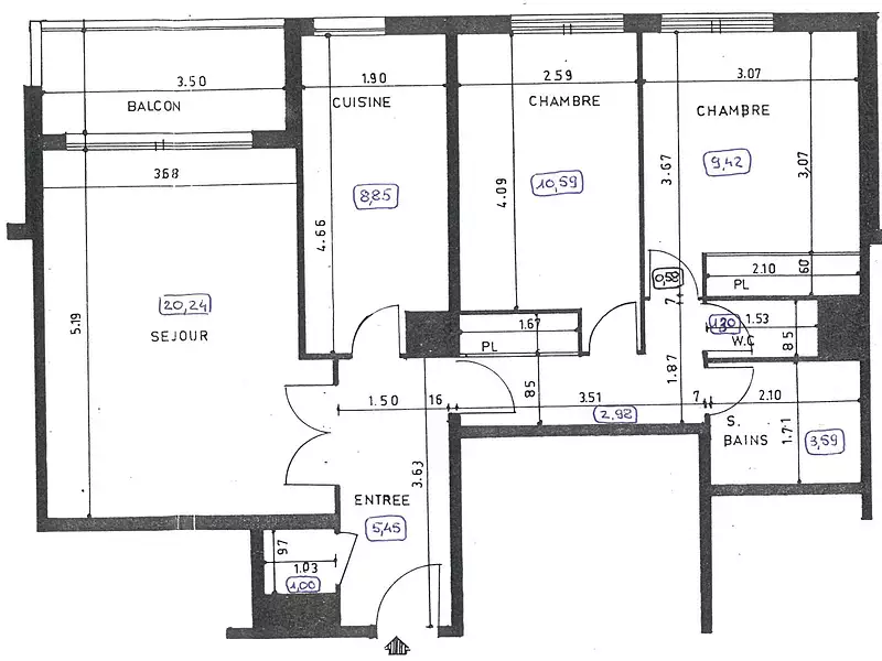 Appartement, 67,05 m²