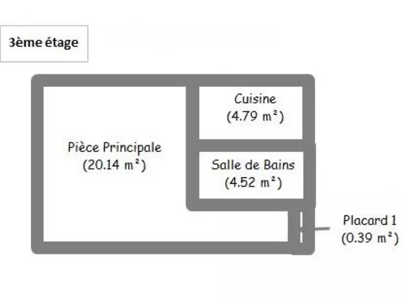 Appartement, 30 m²