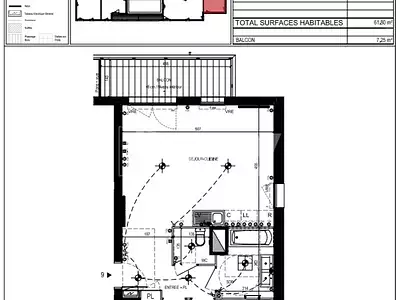 Appartement, 62 m²