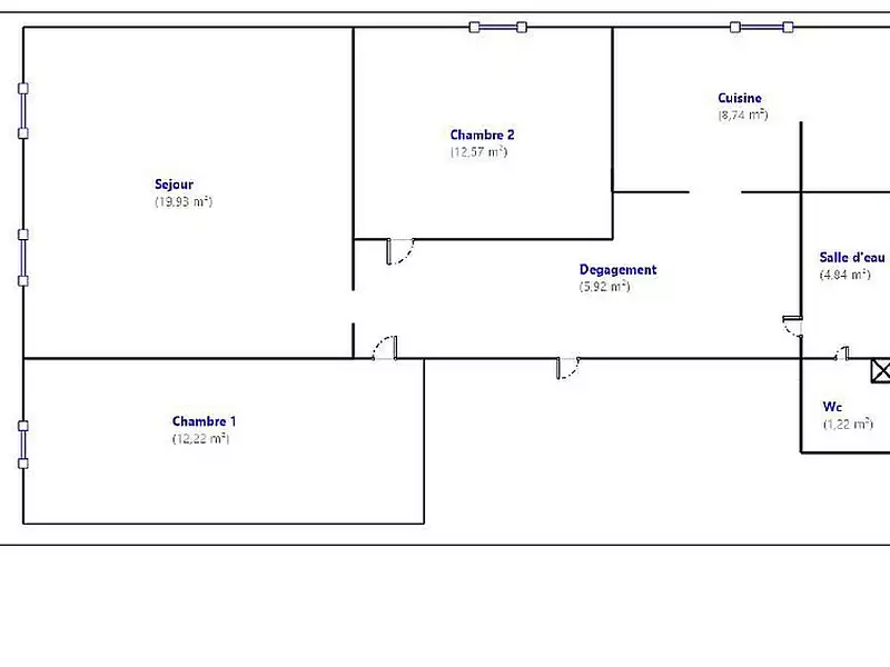 Appartement, 65 m²
