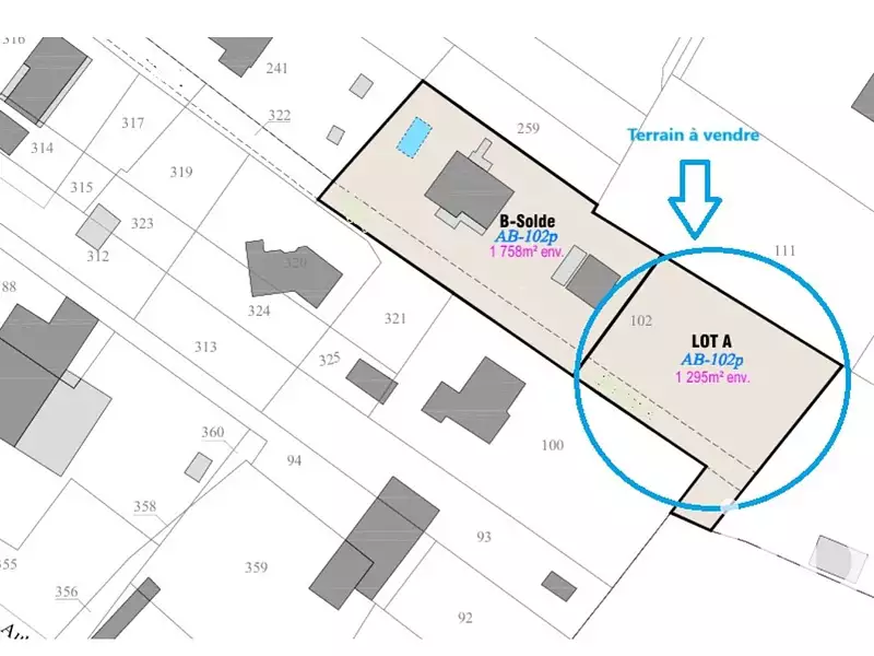 Terrain, 1 295 m²