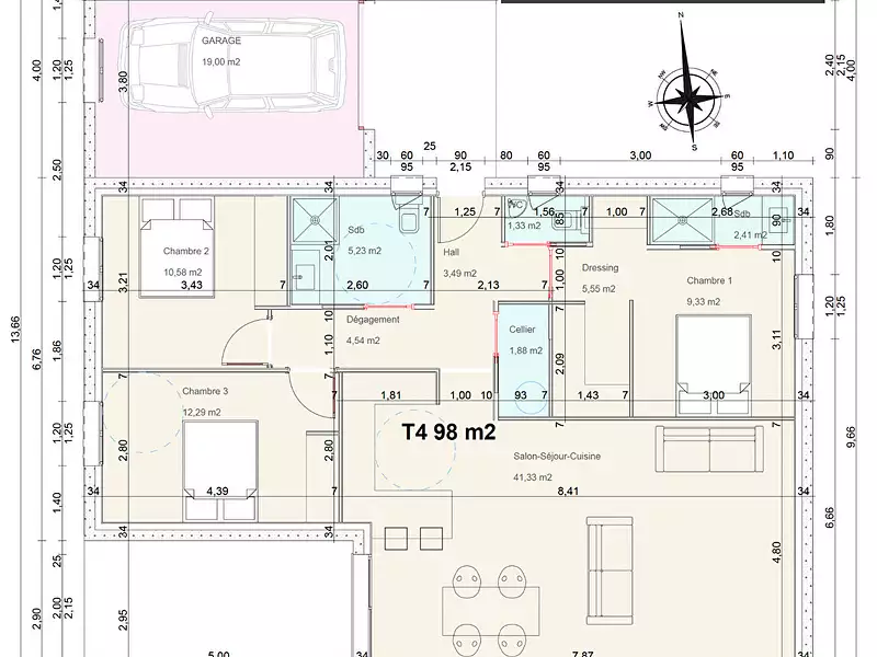 Maison, 98 m²