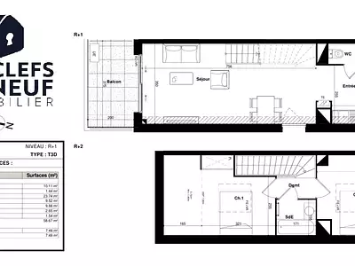Appartement, 60 m²