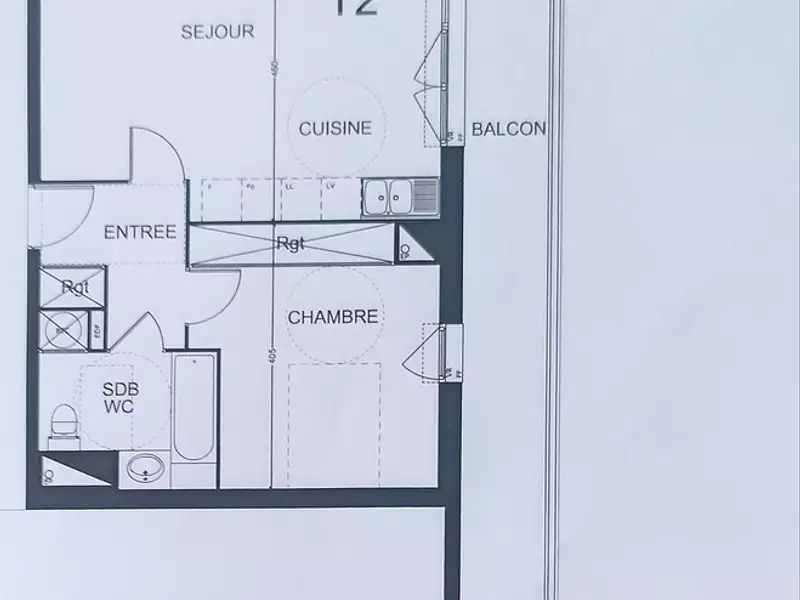 Appartement, 51 m²