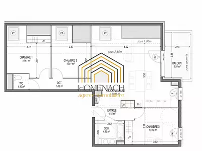 Appartement, 82,86 m²