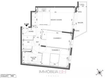 Appartement, 59,13 m²