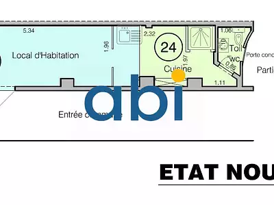 Appartement, 17,8 m²