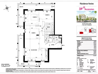 Appartement, 81 m²