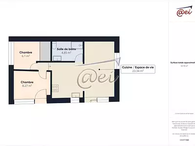 Maison, 43 m²