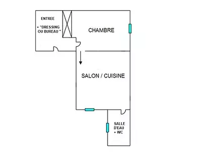 Appartement, 40 m²