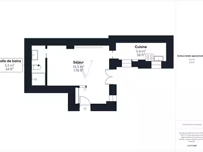Appartement, 27 m²