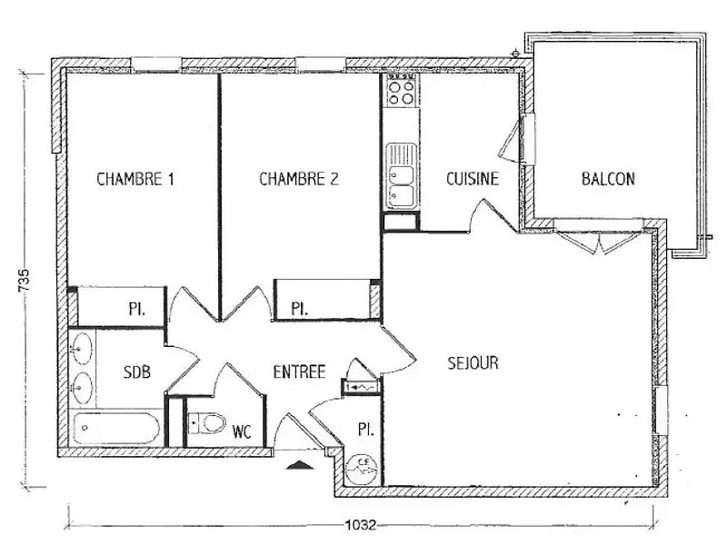 Appartement, 63 m²