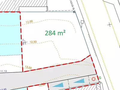 Terrain, 284 m²