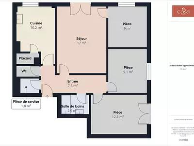 Appartement, 73 m²