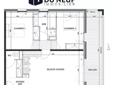 Appartement, 62 m²