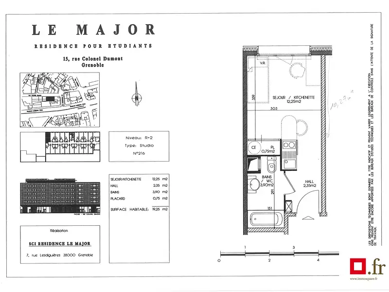 Appartement, 19,45 m²