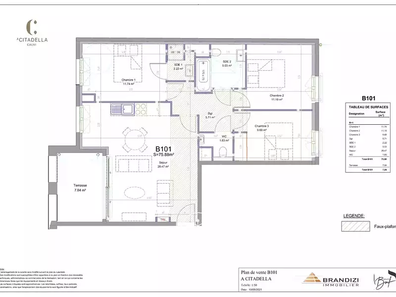 Appartement, 75,88 m²