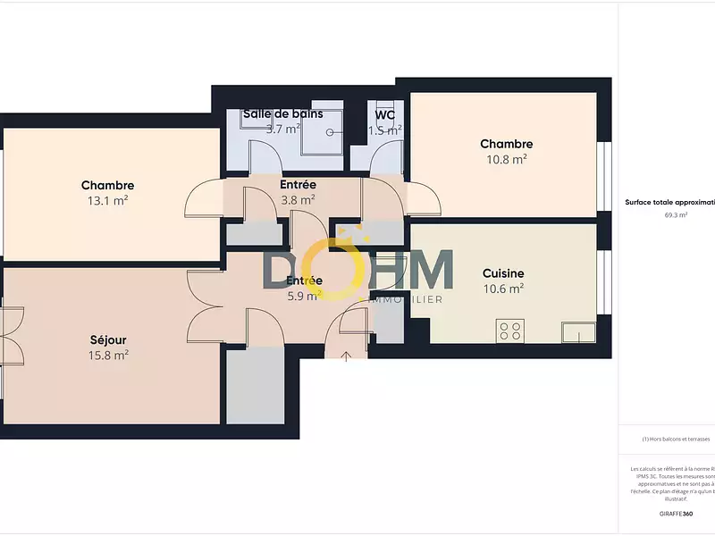 Appartement, 70 m²