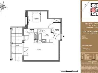 Appartement, 49,17 m²