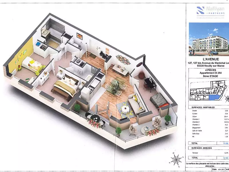 Appartement, 76 m²