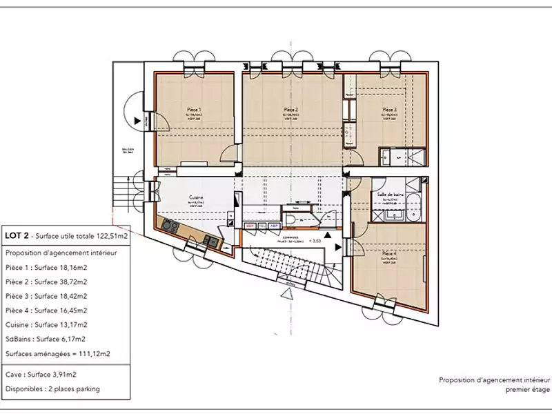 Appartement, 112 m²