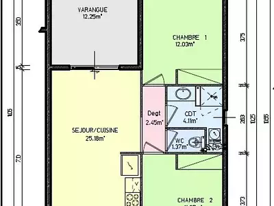 Appartement, 69 m²