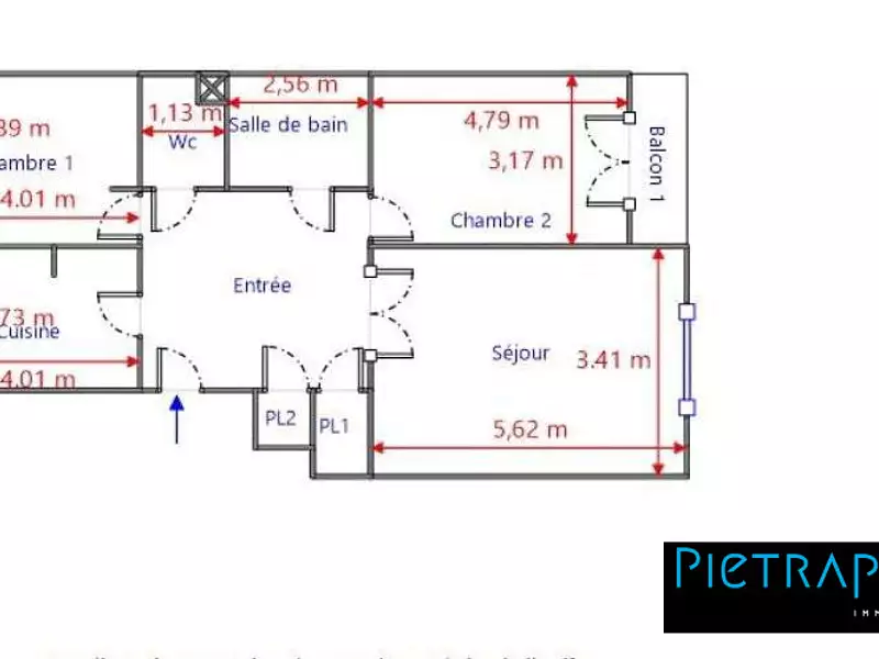 Appartement, 75 m²
