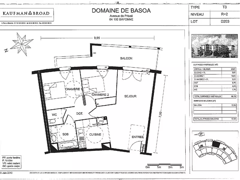 Appartement, 60,11 m²