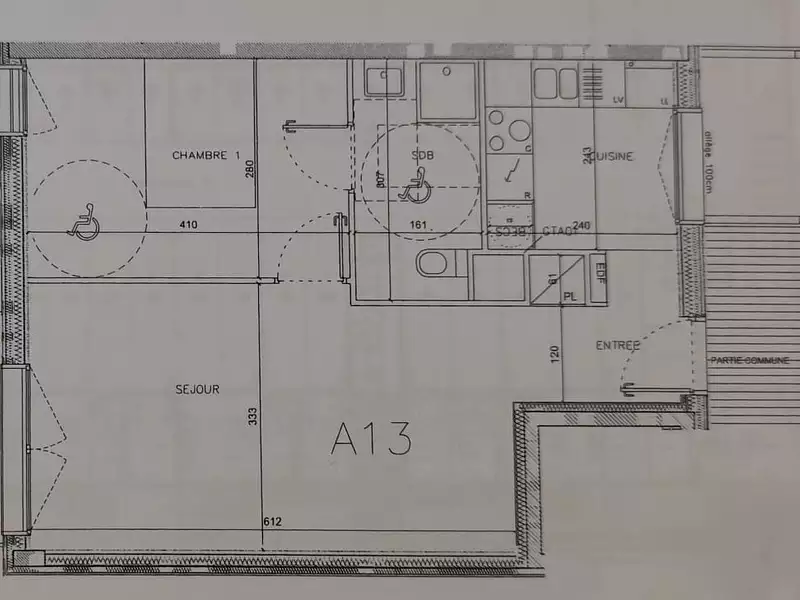 Appartement, 46 m²