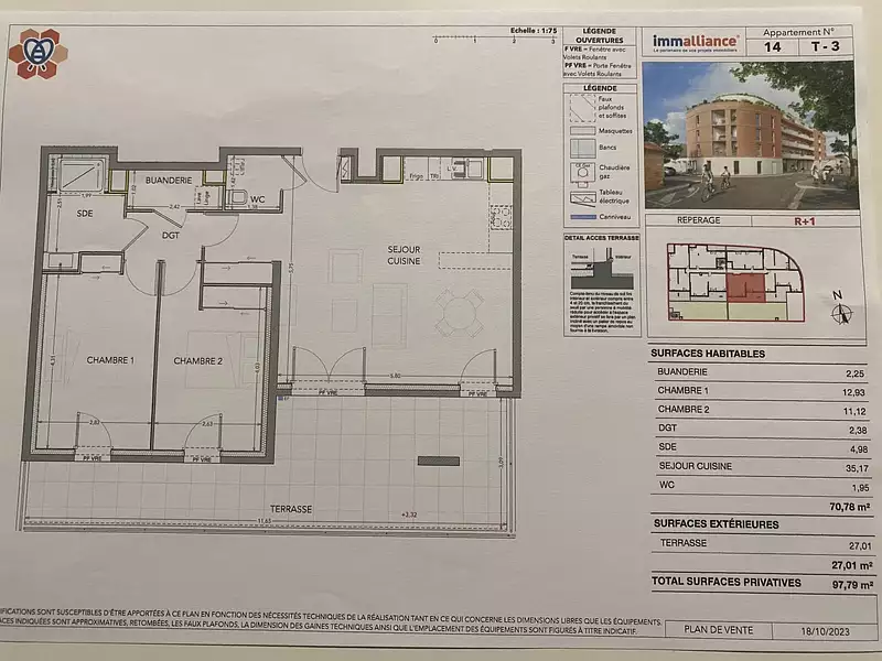 Appartement, 70,78 m²