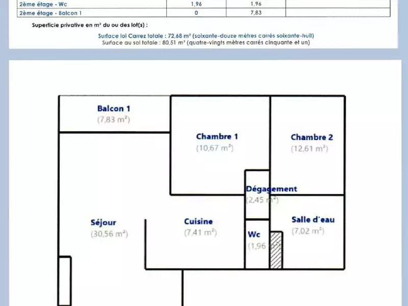 Appartement, 73 m²