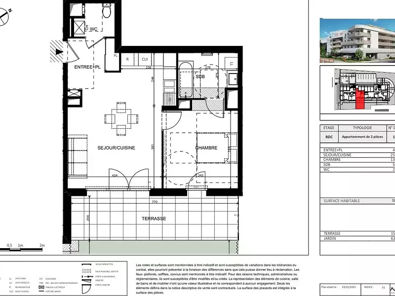 Appartement, 50,68 m²